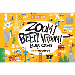 Sourcebooks Zoom! Beep! Vroom! Busy Cities, Pour enfants, Anglais, Couverture rigide