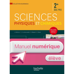 ISBN Sciences physiques chimiques 2de Bac Pro - Manuel numérique élève simple - Ed. 2014