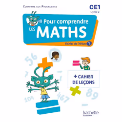 ISBN Pour comprendre les maths CE1 - Fichiers élève 1 et 2 + Mémo + Pages matériel - Ed. 2023, Éducatif, Français, 72 pages