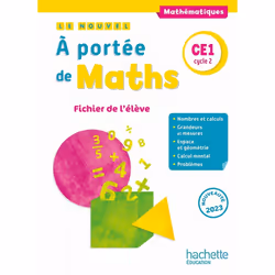 ISBN Le nouvel A portée de maths CE1 - Fichier élève - Ed. 2023, Éducatif, Français, 160 pages