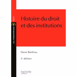 ISBN Histoire du droit et des institutions, Éducatif, Français, 160 pages