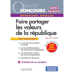 Faire partager les valeurs de la République : épreuves orales : Capes, Capet, CAPLP, agrégation (Broché)