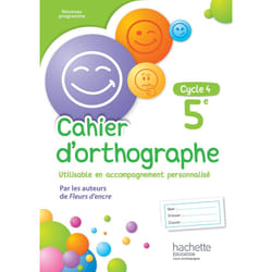 Cahier d'orthographe cycle 4 / 5e - éd. 2016 (Broché)