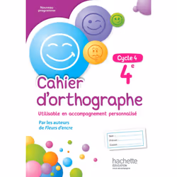 ISBN Cahier d'orthographe cycle 4 / 4e - éd. 2016, Éducatif, Français, 48 pages