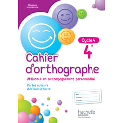 Cahier d'orthographe cycle 4 / 4e - éd. 2016 (Broché)