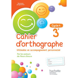 Cahier d'orthographe cycle 4 / 3e - éd. 2016 (Broché)