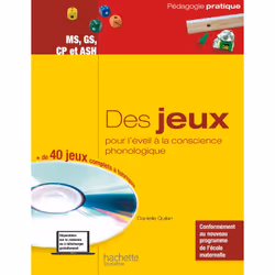 ISBN Des jeux pour l'éveil à la conscience phonologique - MS, GS, CP et ASH, Éducatif, Français, 128 pages