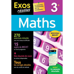Exos résolus - Maths 3e (Broché)