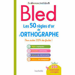 ISBN BLED Les 50 règles d'or de l'orthographe, Éducatif, Français, 176 pages
