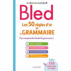 ISBN BLED Les 50 règles d'or de la grammaire, Éducatif, Français, 160 pages