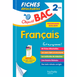 ISBN Objectif Bac Fiches détachables Français 2nde, Éducatif, Français, 168 pages