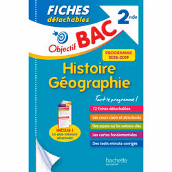ISBN Objectif Bac Fiches Détachables Histoire-Geographie 2nde, Éducatif, Français, 192 pages