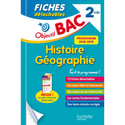 Histoire géographie 2de - fiches détachables : programme 2018-2019 (Broché)