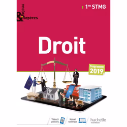 ISBN Enjeux et Repères Droit 1re STMG - Livre élève - Éd. 2019, Éducatif, Français, 160 pages