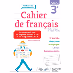 ISBN Cahier de français cycle 4 / 3e - éd. 2019, Éducatif, Français, 128 pages