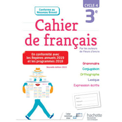 Cahier de français cycle 4 / 3e - éd. 2019 (Broché)