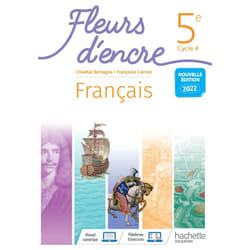 Fleurs d'encre Français Cycle 4/5e - Livre élève - Ed. 2022 (Broché)