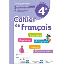 Cahier de français 4e, cycle 4 - cahier d'activités - Ed. 2022 (Broché)