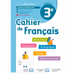ISBN Cahier de Français cycle 4/3e - cahier d'activités - Ed. 2022, Éducatif, Français, 128 pages