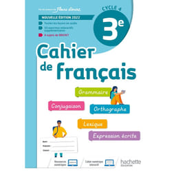 Cahier de français 3e, cycle 4 - cahier d'activités - Ed. 2022 (Broché)