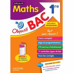 ISBN Objectif Bac SPECIALITE Maths 1re, Éducatif, Français, 384 pages