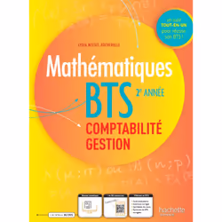 ISBN Maths BTS comptabilité et gestion 2e année - Livre de l'élève - Ed. 2024, Éducatif, Français, 144 pages