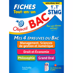 ISBN Objectif BAC Fiches Tout-en-un 1re et Term STMG - Nouveaux programmes, Éducatif, Français, 352 pages