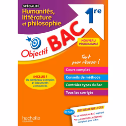 ISBN Objectif Bac - Spécialité Humanités, littérature et philosophie - 1re, Éducatif, Français, 208 pages
