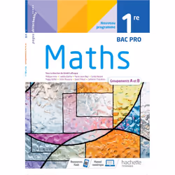 ISBN Mathématiques 1ère Bac Pro groupements A et B - cahier de l'élève - Éd. 2021, Éducatif, Français, 160 pages