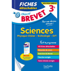 Objectif Brevet - Fiches Sciences