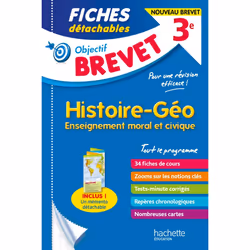 ISBN Objectif BREVET Fiches Histoire-Géographie-Enseignement moral et civique, Éducatif, Français, 114 pages