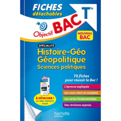 Objectif BAC Fiches Spécialité Histoire-géo, géopolitique, sciences politiques Tle (Broché)