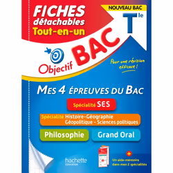 ISBN Objectif BAC Fiches Tout-en-un Tle Spécialité SES - Histoire-Géo, géopolitique + Philo + Grand Oral, Éducatif, Français, ...