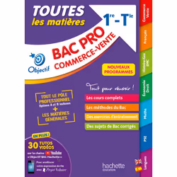 ISBN Objectif BAC PRO Métiers du commerce et de la vente (1re et Term) - Toutes les matières - Bac 2024, Éducatif, Français,  ...