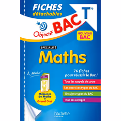ISBN Objectif BAC Fiches détachables Spécialité maths Tle, Éducatif, Français, 160 pages