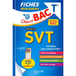 ISBN Objectif BAC Fiches détachables Spécialité SVT tle, Éducatif, Français, 152 pages