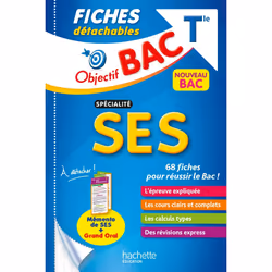 ISBN Objectif BAC Fiches détachables Spécialité SES tle, Éducatif, Français, 144 pages
