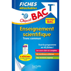 Objectif BAC Fiches détachables Enseignement scientifique Terminale (Broché)