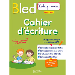 ISBN BLED Cahier d'écriture Dès 5 ans, Éducatif, Français, 32 pages