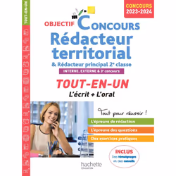 ISBN Objectif Concours Rédacteur territorial et rédacteur principal 2023 : externe, interne et 3e voie, Éducatif, Français, 3 ...