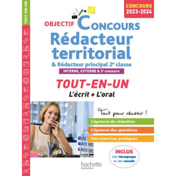 Objectif Concours Rédacteur territorial et rédacteur principal 2023 : externe, interne et 3e voie (Broché)