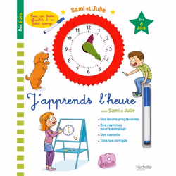 ISBN Sami et Julie J'apprends l'heure Dès 6 ans, Éducatif, Français, 18 pages
