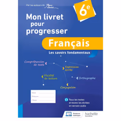 ISBN Mon livret pour progresser français 6e - Edition 2023, Éducatif, Français, 64 pages