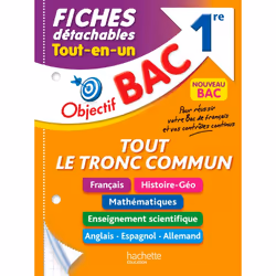 ISBN Objectif BAC Fiches détachables Tout le tronc commun 1re BAC 2024, Éducatif, Français, 320 pages