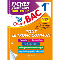 Objectif BAC Fiches détachables Tout le tronc commun 1re BAC 2024 (Broché)