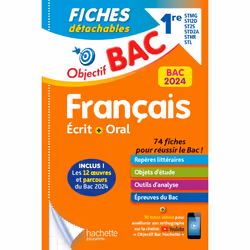 ISBN Objectif BAC 2024 Fiches détachables Français 1res STMG - STI2D - ST2S - STL - STD2A - STHR, BAC 202, Éducatif, Français ...