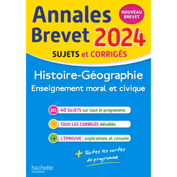 ISBN Annales BREVET 2024 - Histoire-géo-EMC, Éducatif, Français, 200 pages