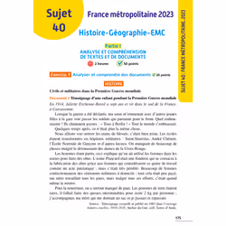 Annales BREVET 2024 - Histoire-géo-EMC (Broché)