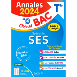 ISBN Annales Objectif BAC 2024 - Spécialité SES, Éducatif, Français, 256 pages