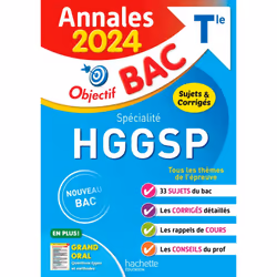 ISBN Annales Objectif BAC 2024 - Spécialité HGGSP, Éducatif, Français, 256 pages